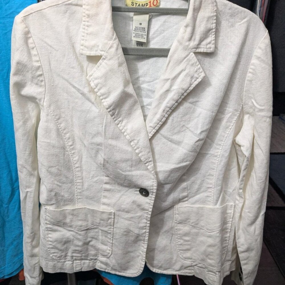 Stamp 10 Y2K White Blazer Size 10